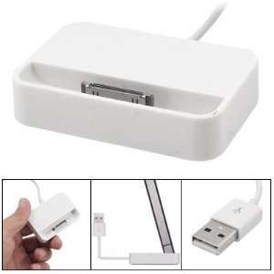  USB Cable Design White Cradle Charger Base Dock for iPhone 