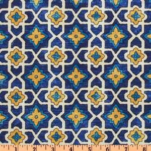   Carver Mosaic Cobalt Blue Fabric By The Yard Arts, Crafts & Sewing