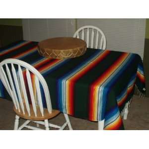  Southwest Mexican Indian Serape  Green