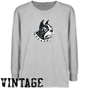  Wofford Terriers Youth Ash Distressed Logo Vintage T shirt 