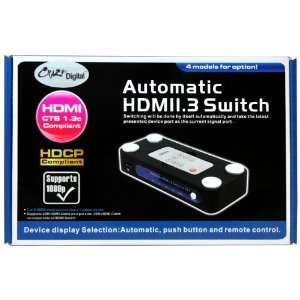  CrazyOnDigital Accessories 3 Ports HDMI Switch with Remote 