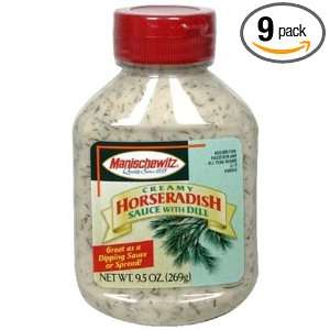 MANISCHEWITZ Creamy Horseradish Sauce With Dill, 9.25 Ounce Bottles 