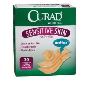  Bandage, Sensitive Skin, Curad, Asstd, 30/bx Health 