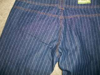 Sweet USA Jeans pinstripe size 11/12 13/14 15/16 flare buckle pocket 