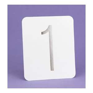  Silver Foil Table Numbers 