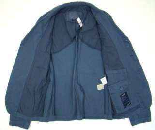 Nwt Woolrich Woolen Mills Blue Cotton Sport Coat Jacket Large L  
