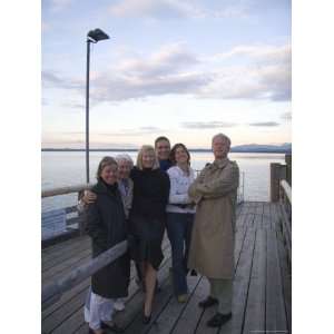  A Family Stands on a Dock During a Vacation, Fraueninsel 