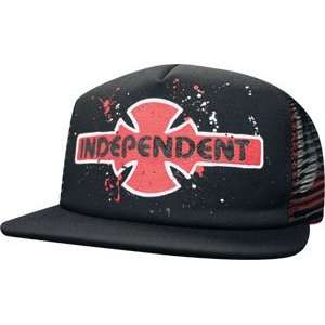  Independent Splatter B/C Trucker Mesh Hat [Black] Sports 