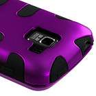 Purple Fishbone Hard&Soft Rubber Case Cover for LG Optimus Q Slider 