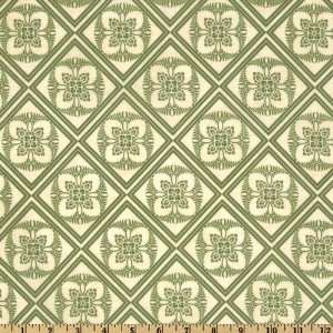  44 Wide The Giving Garden Tile Sage Fabric By The Yard 