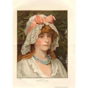  Olivia By R J Gordon Fine Art Antique Print 1883