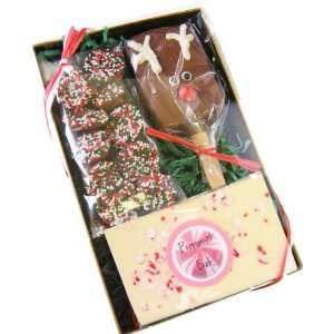 Chocolate Christmas Gift Box   Peppermint Bark  Grocery 