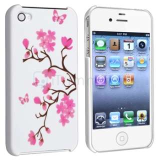   Flower Rubber Hard Skin Case Cover For iPhone 4 4S 4G 4GS G  