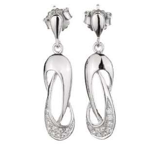 com C.Z. (.925) S/S Drop Micro Setting Earrings (Holiday Special) WOW 