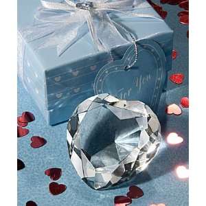  Crystal Heart Design Paperweight