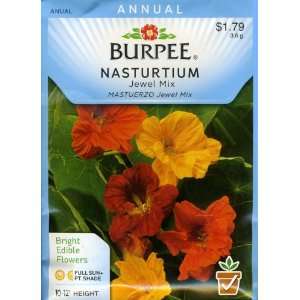  Burpee 44131 Nasturtium Jewel Mix Seed Packet Patio, Lawn 