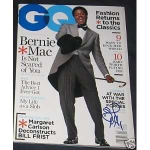  Bernie Mac Signed Autograph Very Rare 2003 Gq Magazine 