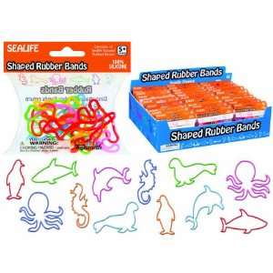  Sealife Shaped Rubber Bands 12 per pack 100% Silicone 