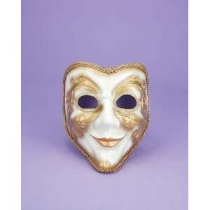  Venetian Mask Full Face Wt/Gold