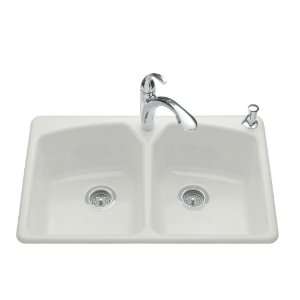  Self Rimming Kitchen Sink with Single Hole Faucet Drilling, Sea Salt