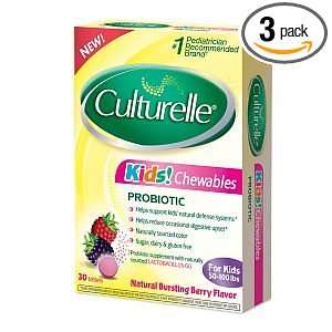  Culturelle Kids Chewables Probiotic   30 Chewables Tablets 