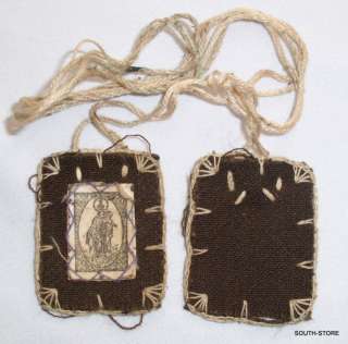   OF CARMEL ANTIQUE SMALL BROWN SCAPULAR  . I HAVE MORE LISTED  