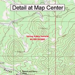 USGS Topographic Quadrangle Map   Spring Valley Summit, Nevada (Folded 