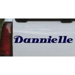 Dannielle Name Decal Car Window Wall Laptop Decal Sticker    Navy 56in 