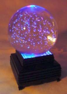   bubble sphere crystal ball with lighted stand lapidary 8157B  