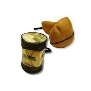   Scottish Cashmere Travel Pillow with Carrying Bag   Camel Sports