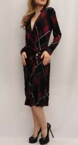 BNWT Auth GUCCI Print Wrap Style Dress UK14 US10 Large  