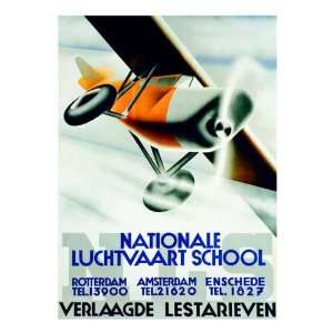  Nationale Luchtvaart School by unknown. Size 23.50 X 32.69 
