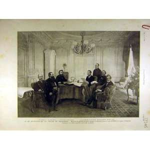  1896 Trreaty Frankfort Bismarck Favre Cygne Print