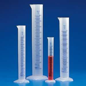 Cylinders   Graduated Cylinder   PP, Blue Printed Graduations, 25mL 