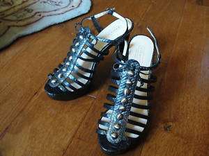 Coach Black Sarafina Strappy Heels Womens Shoes size 8  