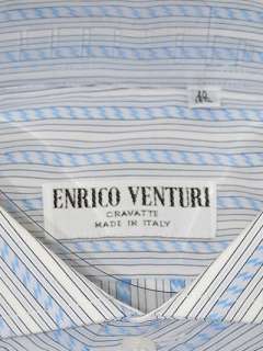 339 ENRICO ITALY DRESS SHIRT 42~ 16.5 34/35 ~P28 BLUE  