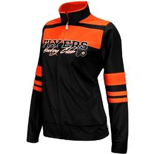    Orange Striped Hockey Club Full Zip Track Jacket