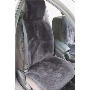  Universal Sheepskin Car Seat Cover, GREY, Size 1 SIZE 