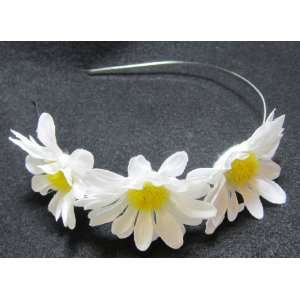  NEW White Daisy Flower Headband, Limited. Beauty