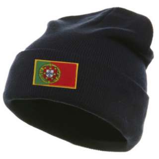 PORTUGAL FLAG COUNTRY EMBROIDERY EMBROIDED CAP HAT BEANIE  