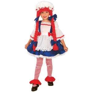  Rag Doll Yarn Babies Girl Toddler Raggedy Ann Costume 
