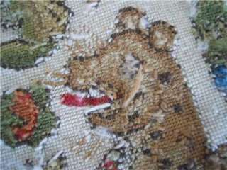 You are bidding on ONE custom made charming antique wool needlepoint 