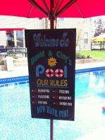 HAND PAINTED custom POOL RULES PERSONALIZED WOOD SIGN YOUR RULES 
