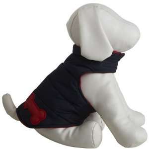 Fab Dog Bone Reversible Vest   Red & Navy   10 inch (Quantity of 1)