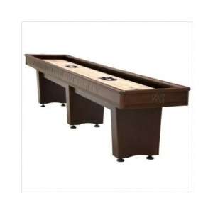  SB9 CA 9 Cinnamon Finish Shuffleboard Table with Auburn 