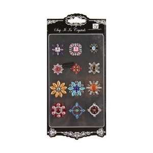 Prima Say It In Crystals Adhesive Embellishments Medallions & Flowers 