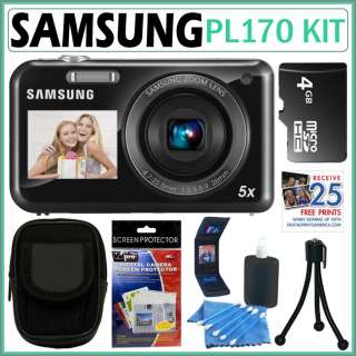Samsung PL170 16MP Dual View Digital Camera + 4GB Accessory Kit