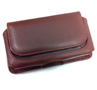 BROWN POUCH HOLSTER CASE for Samsung Omnia i910  