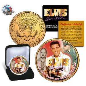 Elvis Presley 24K Gold U.S. Kennedy Half Dollar Life & Times Edition 