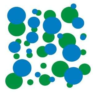 com set of 106 Blue and Forest Green polka dots Vinyl wall lettering 